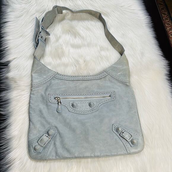 Balenciaga Pale Blue Giant Besace Messenger Bag - Picture 1 of 15